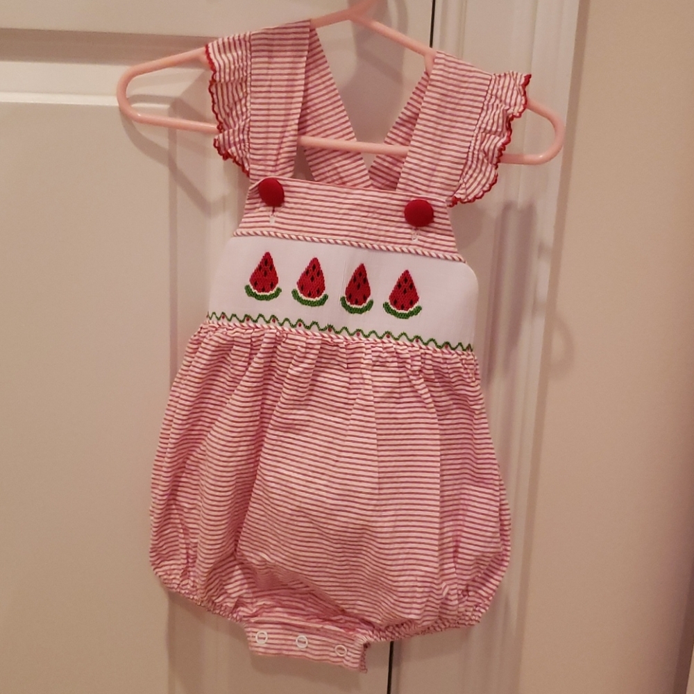 Smocked Seersucker Bubble